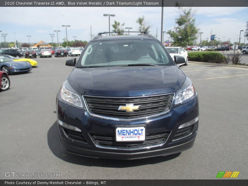 Blue Velvet Metallic / Dark Titanium/Light Titanium 2016 Chevrolet Traverse LS AWD