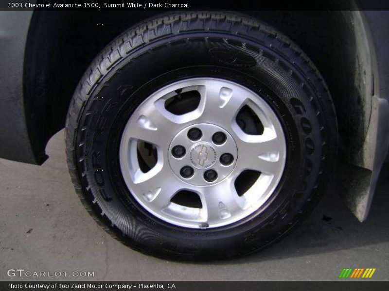 Summit White / Dark Charcoal 2003 Chevrolet Avalanche 1500