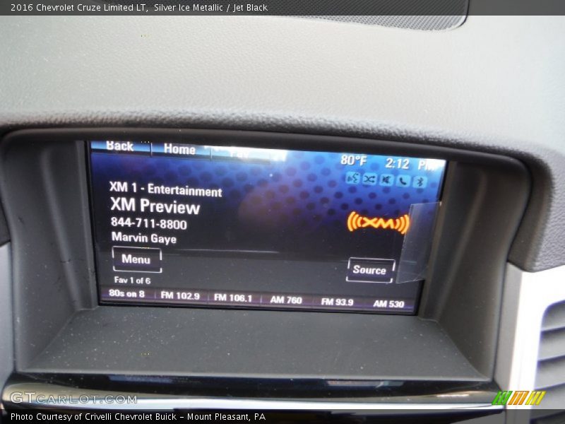 Silver Ice Metallic / Jet Black 2016 Chevrolet Cruze Limited LT