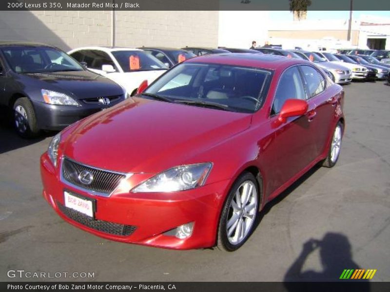 Matador Red Mica / Black 2006 Lexus IS 350