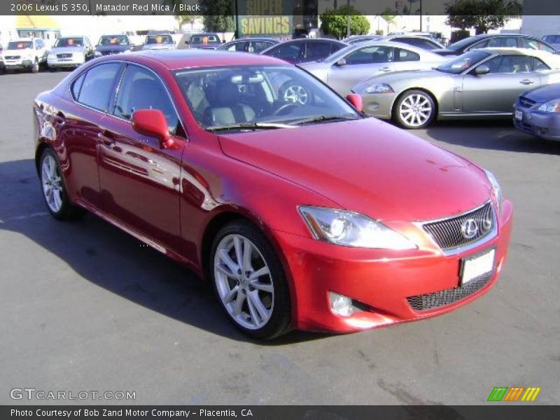 Matador Red Mica / Black 2006 Lexus IS 350