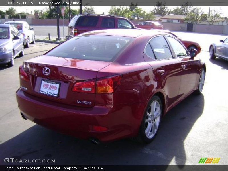 Matador Red Mica / Black 2006 Lexus IS 350