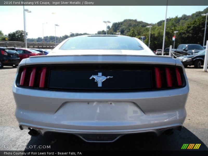 Ingot Silver Metallic / Ebony 2016 Ford Mustang V6 Coupe