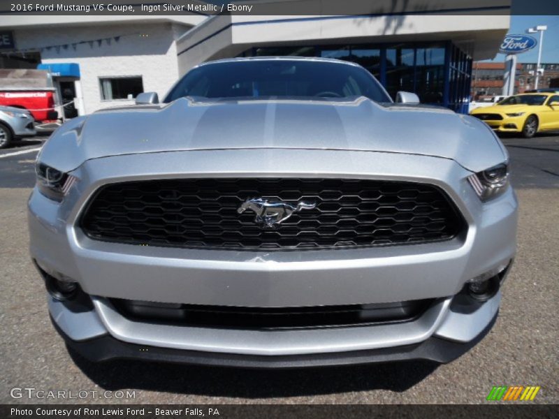 Ingot Silver Metallic / Ebony 2016 Ford Mustang V6 Coupe