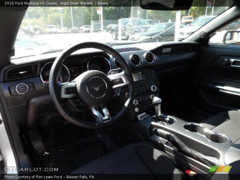 Ingot Silver Metallic / Ebony 2016 Ford Mustang V6 Coupe