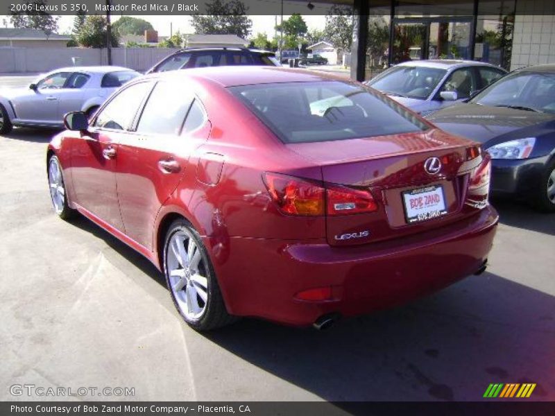 Matador Red Mica / Black 2006 Lexus IS 350