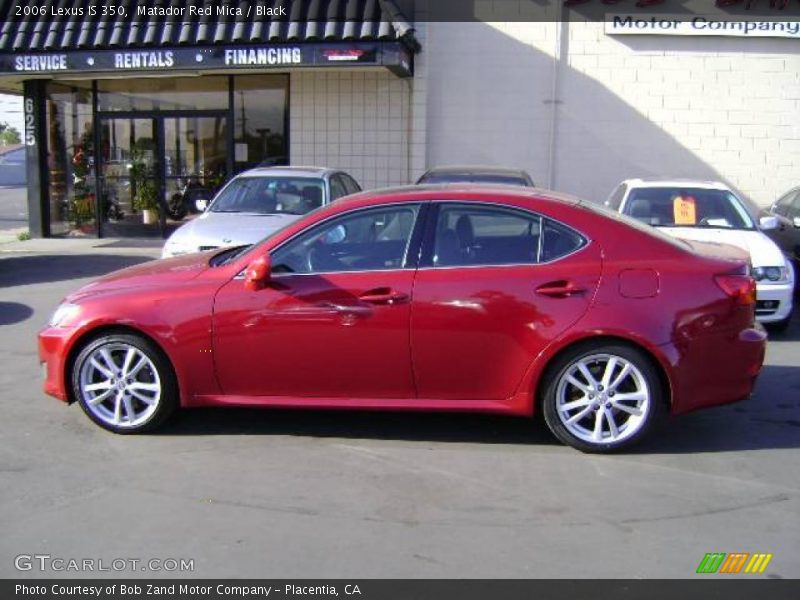 Matador Red Mica / Black 2006 Lexus IS 350