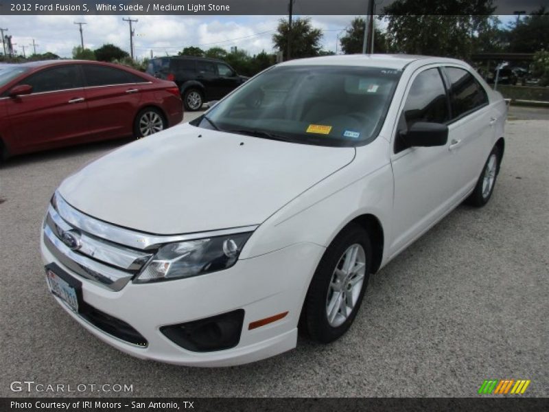 White Suede / Medium Light Stone 2012 Ford Fusion S