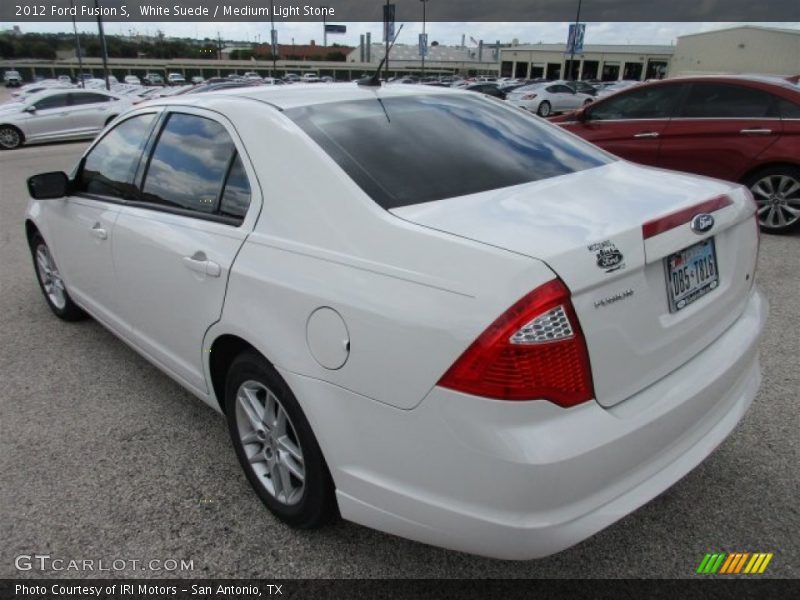 White Suede / Medium Light Stone 2012 Ford Fusion S