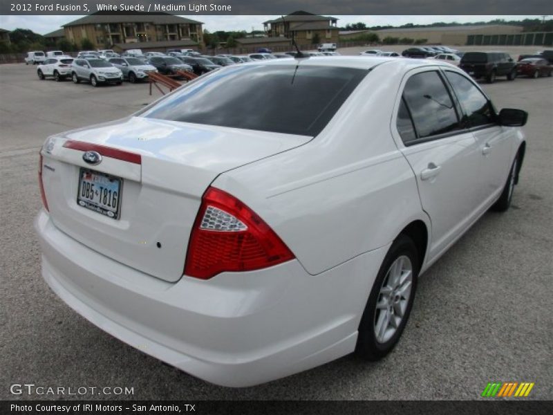 White Suede / Medium Light Stone 2012 Ford Fusion S