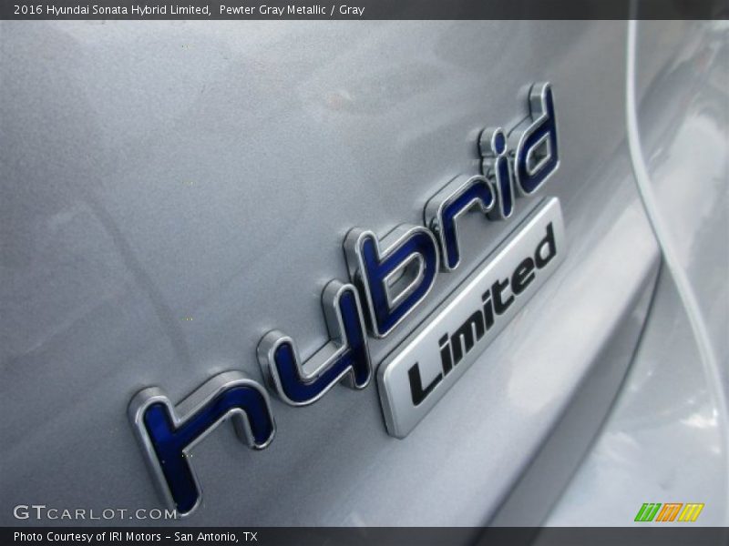 Pewter Gray Metallic / Gray 2016 Hyundai Sonata Hybrid Limited
