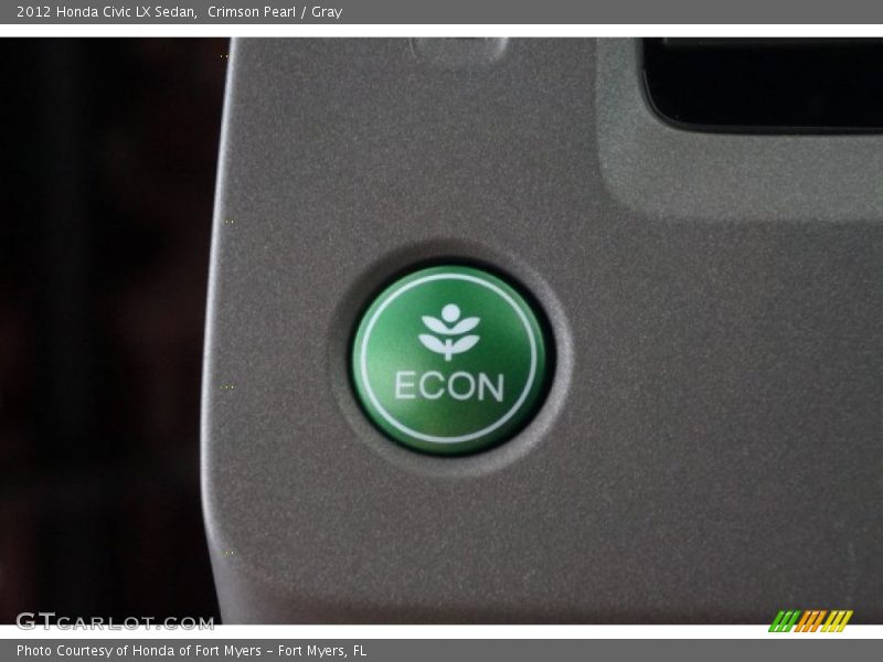Crimson Pearl / Gray 2012 Honda Civic LX Sedan