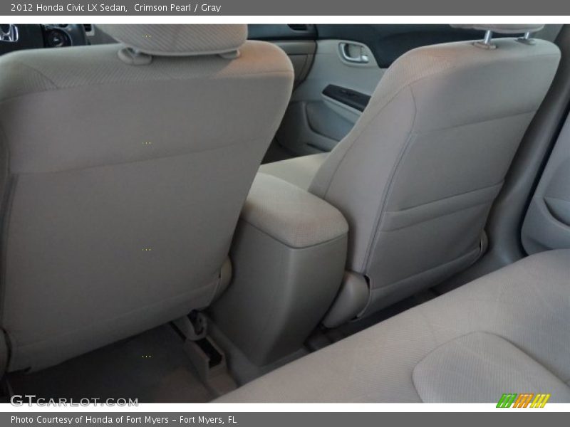 Crimson Pearl / Gray 2012 Honda Civic LX Sedan