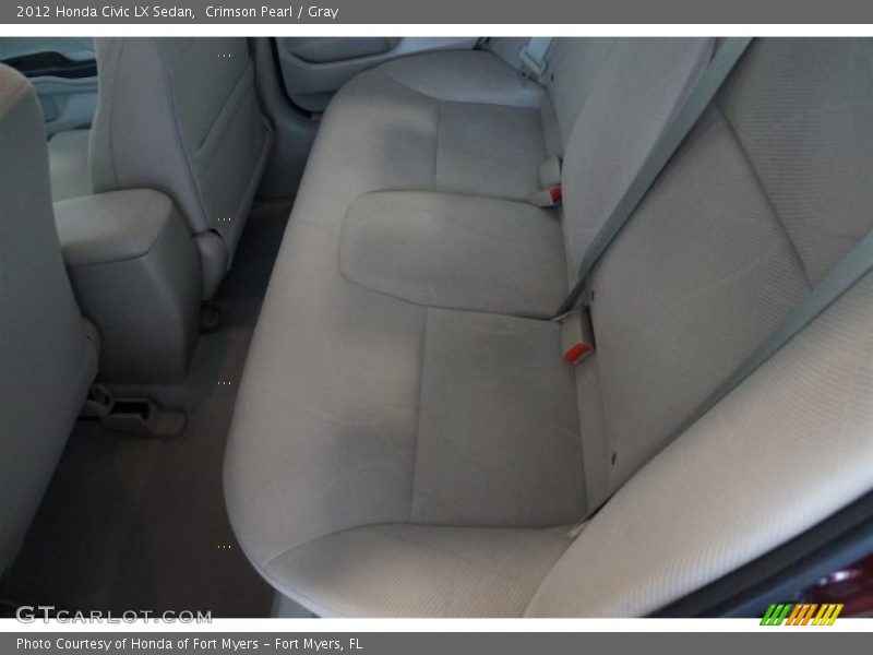 Crimson Pearl / Gray 2012 Honda Civic LX Sedan