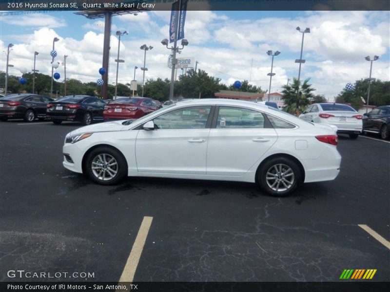 Quartz White Pearl / Gray 2016 Hyundai Sonata SE