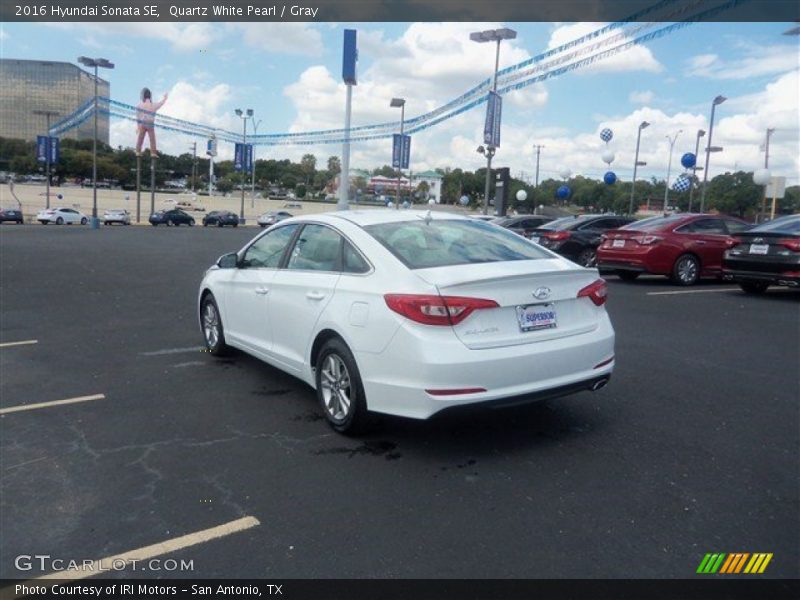 Quartz White Pearl / Gray 2016 Hyundai Sonata SE