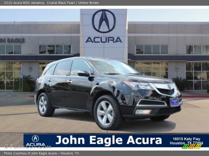 Crystal Black Pearl / Umber Brown 2010 Acura MDX Advance