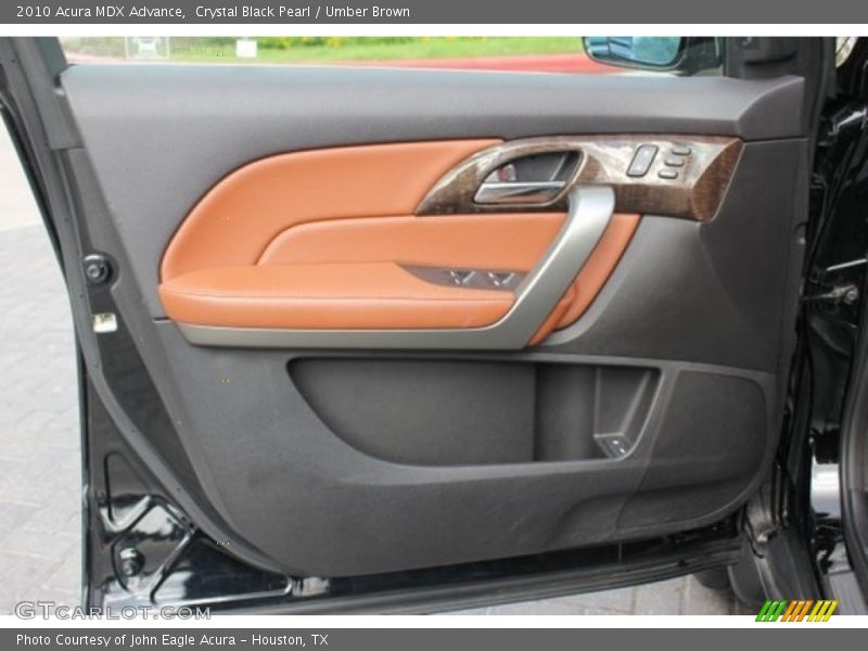 Crystal Black Pearl / Umber Brown 2010 Acura MDX Advance
