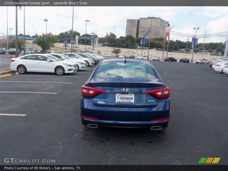 Lakeside Blue / Gray 2016 Hyundai Sonata Sport