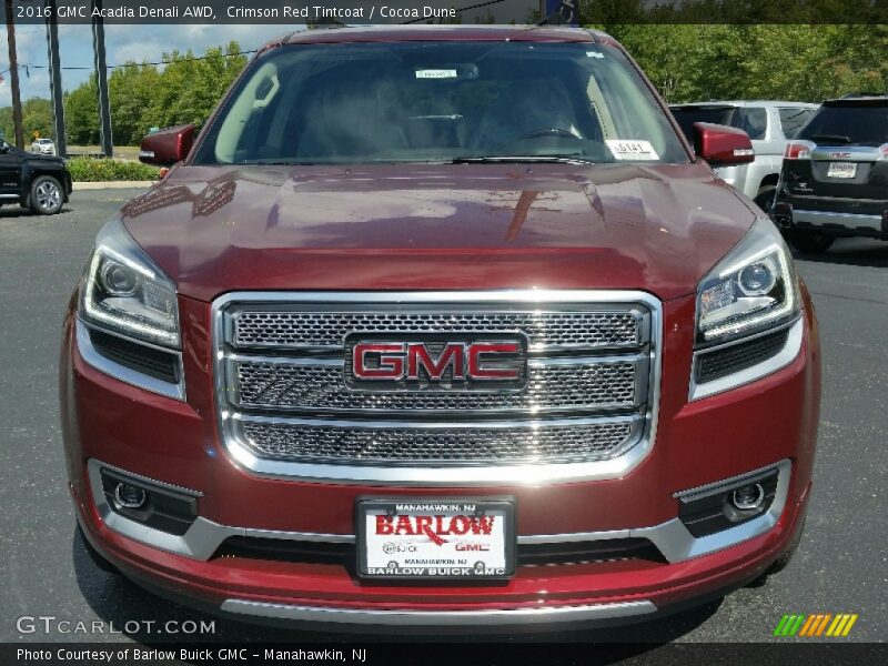 Crimson Red Tintcoat / Cocoa Dune 2016 GMC Acadia Denali AWD