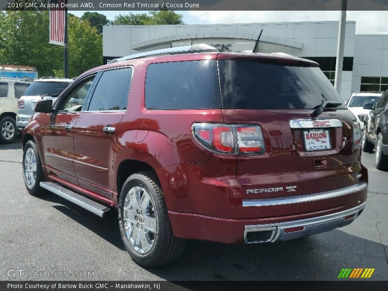 Crimson Red Tintcoat / Cocoa Dune 2016 GMC Acadia Denali AWD