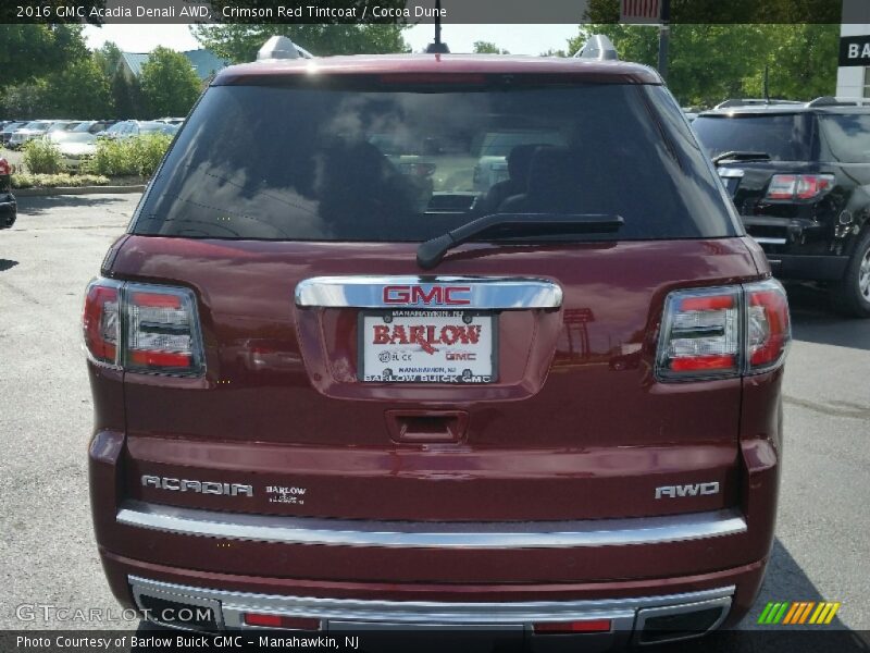 Crimson Red Tintcoat / Cocoa Dune 2016 GMC Acadia Denali AWD