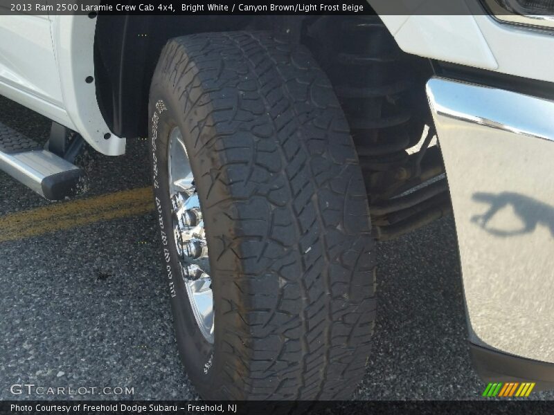 Bright White / Canyon Brown/Light Frost Beige 2013 Ram 2500 Laramie Crew Cab 4x4