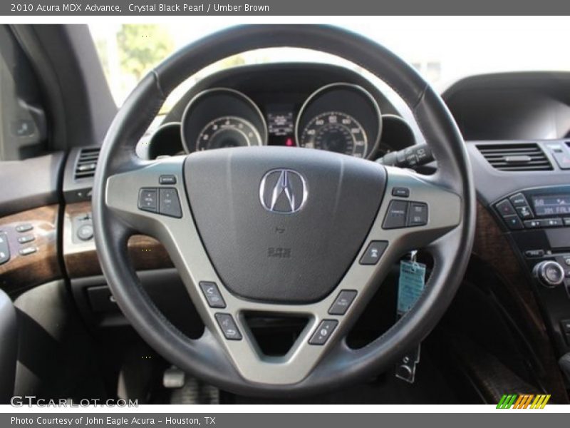 Crystal Black Pearl / Umber Brown 2010 Acura MDX Advance