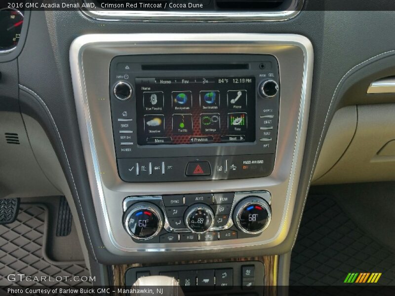 Controls of 2016 Acadia Denali AWD