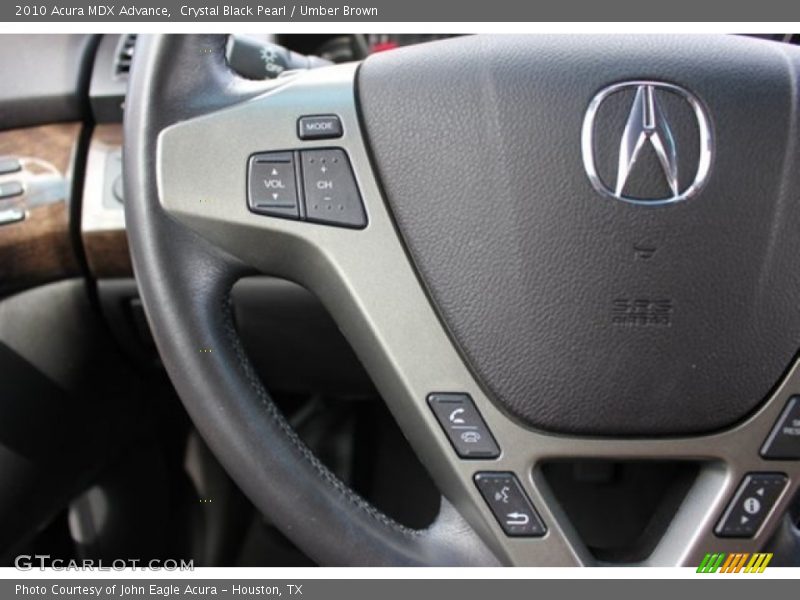 Crystal Black Pearl / Umber Brown 2010 Acura MDX Advance