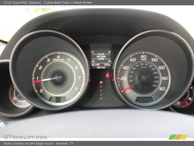 Crystal Black Pearl / Umber Brown 2010 Acura MDX Advance
