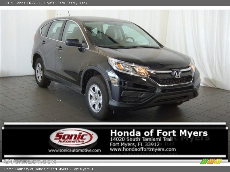Crystal Black Pearl / Black 2015 Honda CR-V LX
