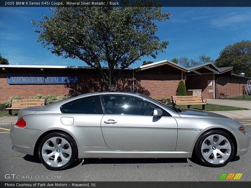 Mineral Silver Metallic / Black 2005 BMW 6 Series 645i Coupe