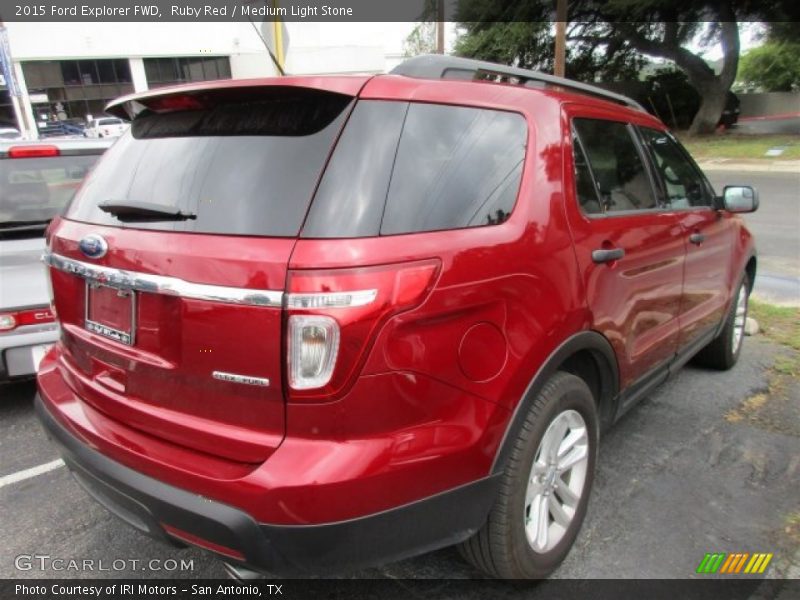 Ruby Red / Medium Light Stone 2015 Ford Explorer FWD
