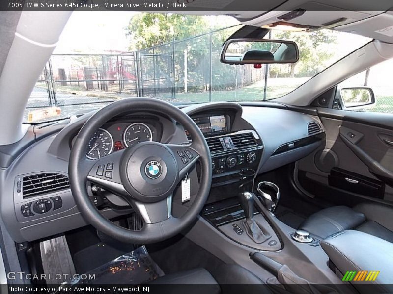 Mineral Silver Metallic / Black 2005 BMW 6 Series 645i Coupe