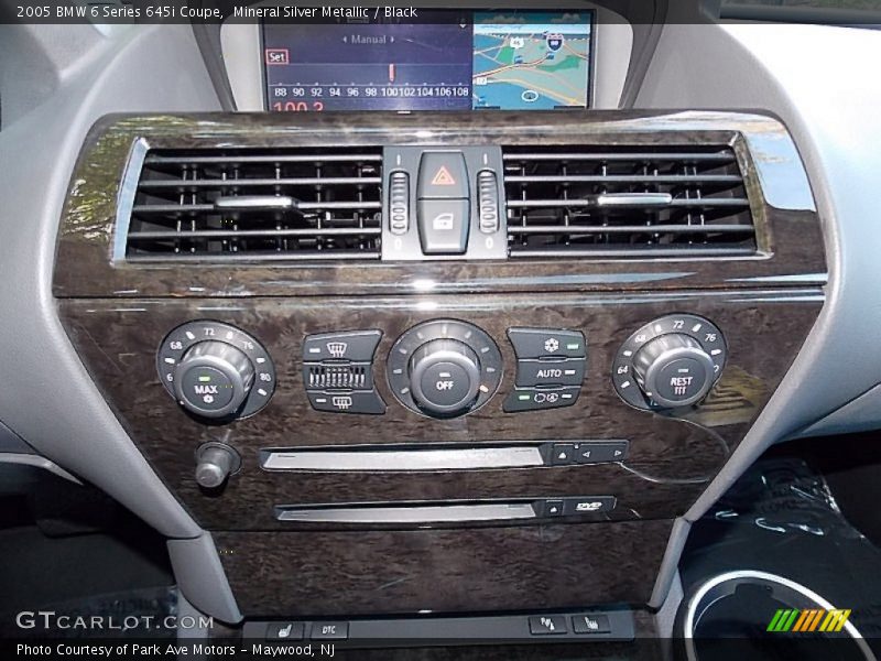 Mineral Silver Metallic / Black 2005 BMW 6 Series 645i Coupe