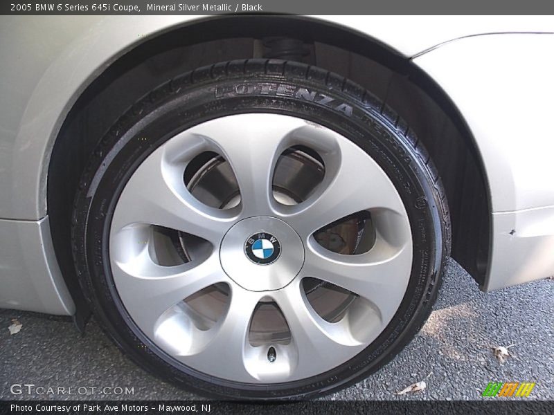 Mineral Silver Metallic / Black 2005 BMW 6 Series 645i Coupe
