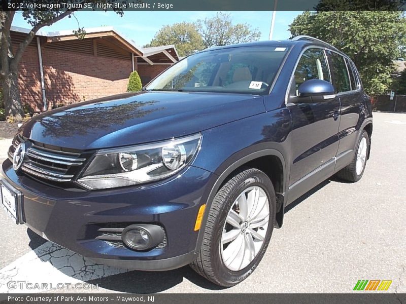 Night Blue Metallic / Beige 2012 Volkswagen Tiguan SE