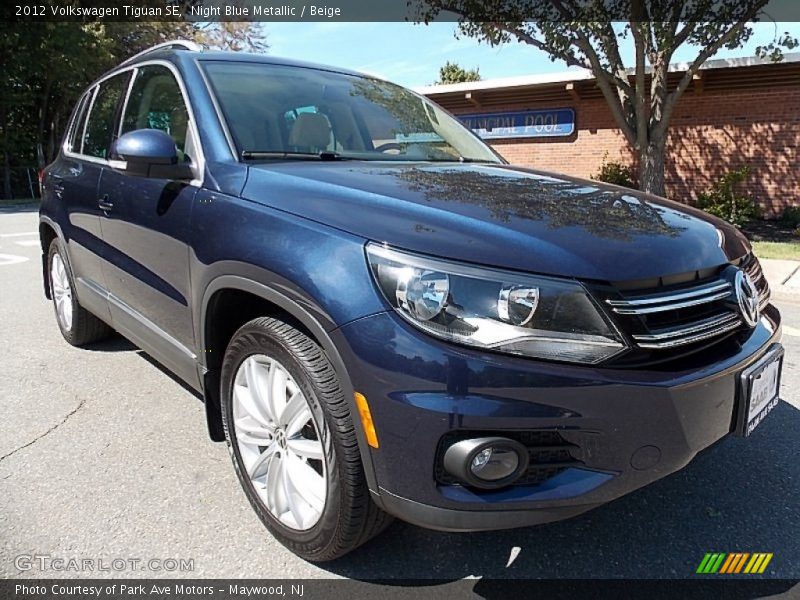 Night Blue Metallic / Beige 2012 Volkswagen Tiguan SE