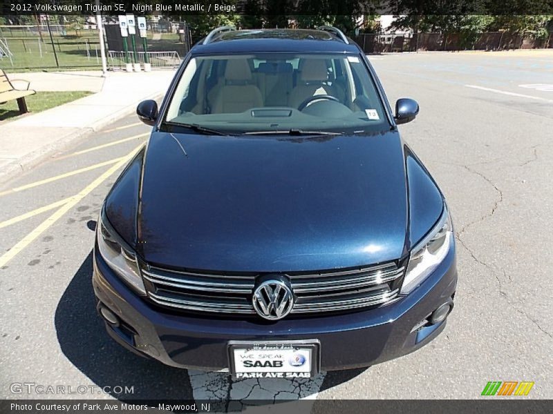 Night Blue Metallic / Beige 2012 Volkswagen Tiguan SE