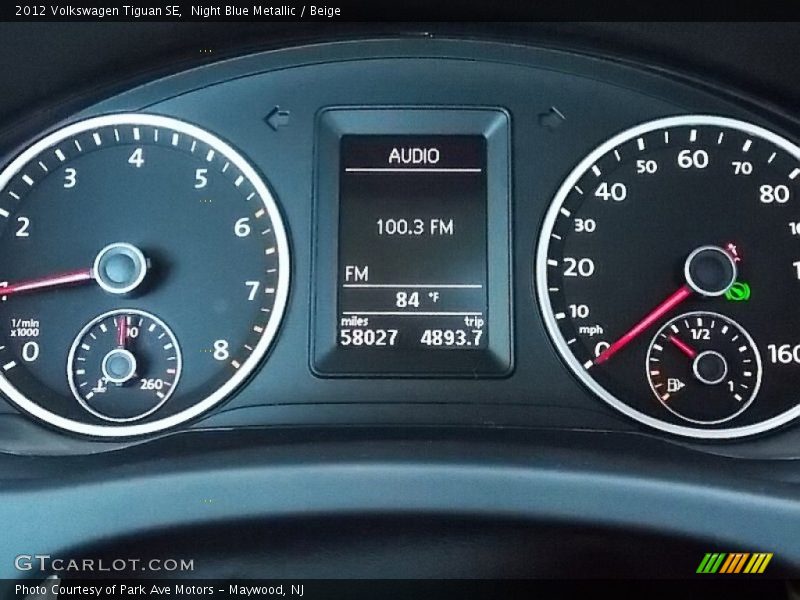 Night Blue Metallic / Beige 2012 Volkswagen Tiguan SE