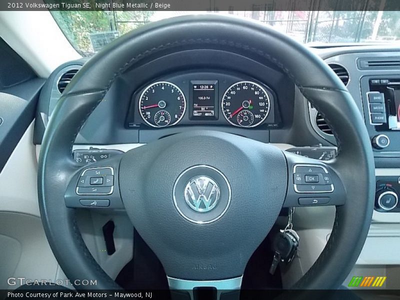 Night Blue Metallic / Beige 2012 Volkswagen Tiguan SE