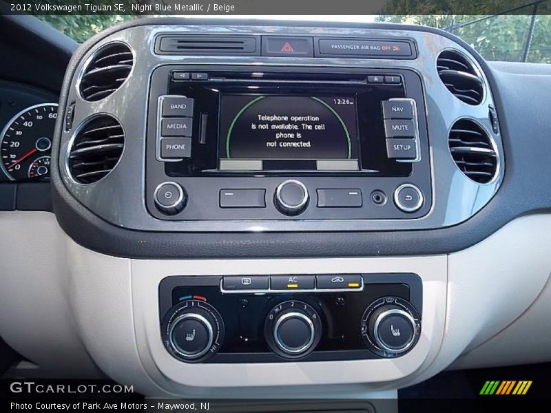 Night Blue Metallic / Beige 2012 Volkswagen Tiguan SE