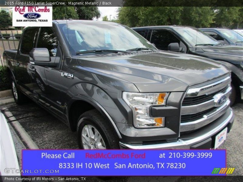 Magnetic Metallic / Black 2015 Ford F150 Lariat SuperCrew