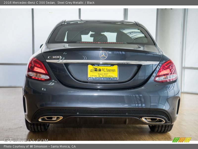 Steel Grey Metallic / Black 2016 Mercedes-Benz C 300 Sedan
