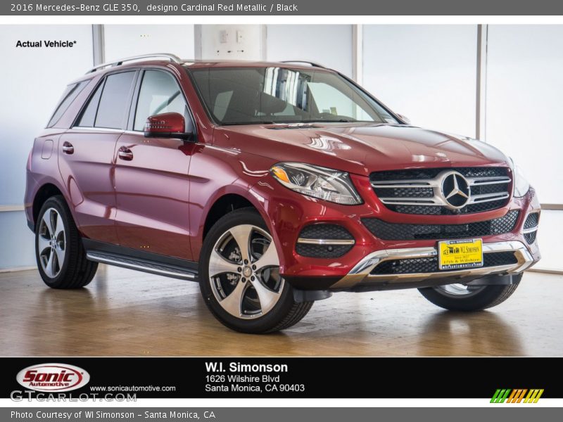 designo Cardinal Red Metallic / Black 2016 Mercedes-Benz GLE 350