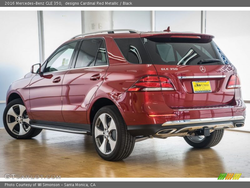 designo Cardinal Red Metallic / Black 2016 Mercedes-Benz GLE 350