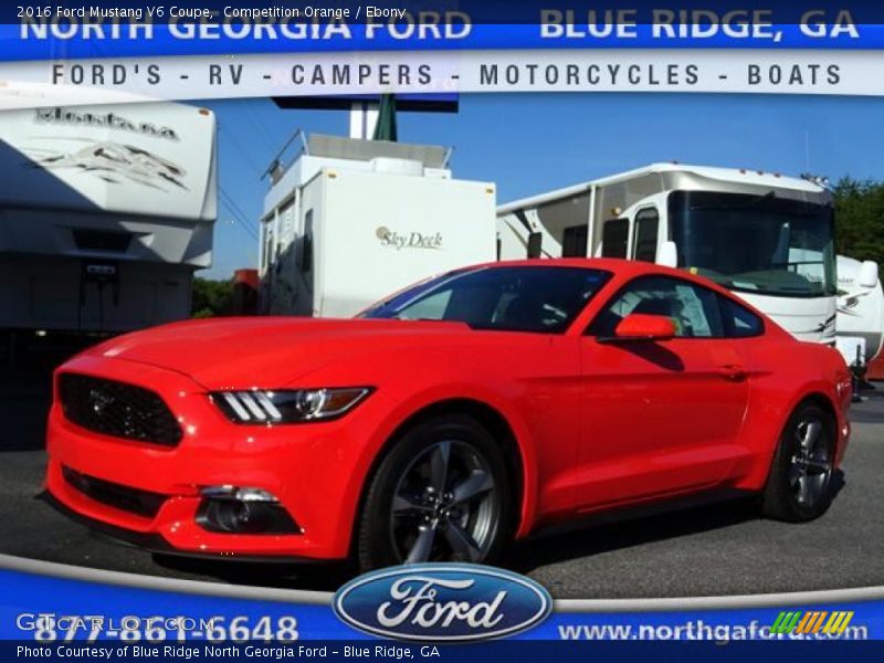 Competition Orange / Ebony 2016 Ford Mustang V6 Coupe