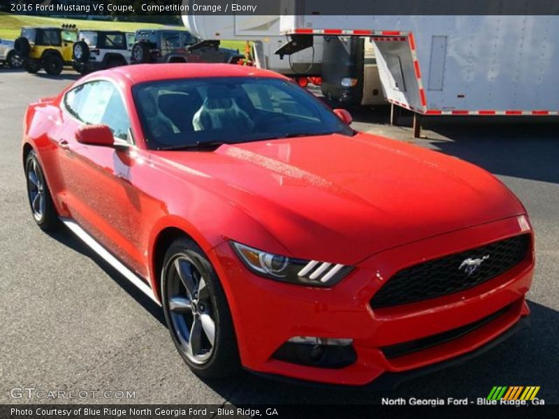 Competition Orange / Ebony 2016 Ford Mustang V6 Coupe