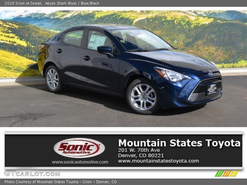 Abyss (Dark Blue) / Blue/Black 2016 Scion iA Sedan